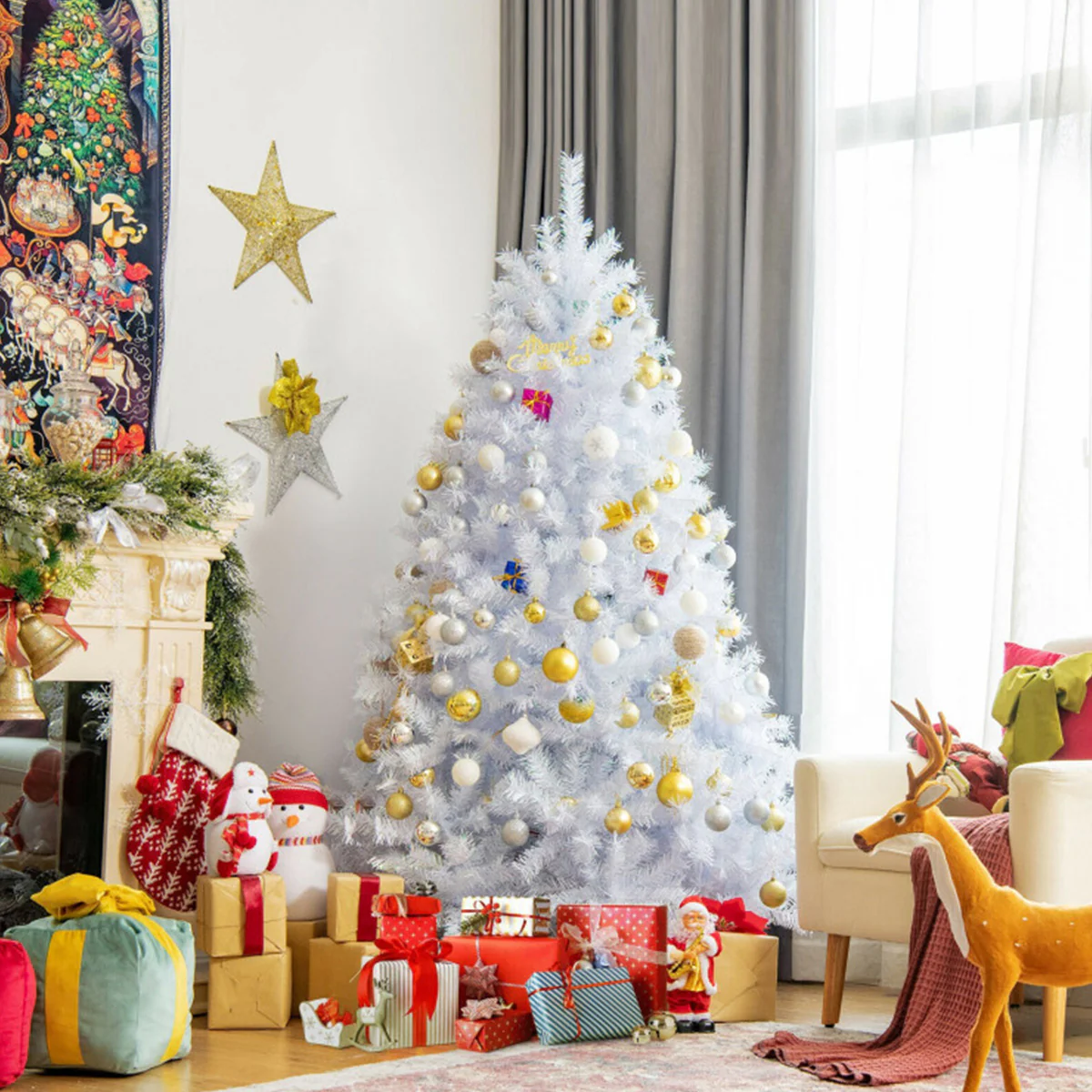 Iridescent Artificial Hinged Christmas Tree