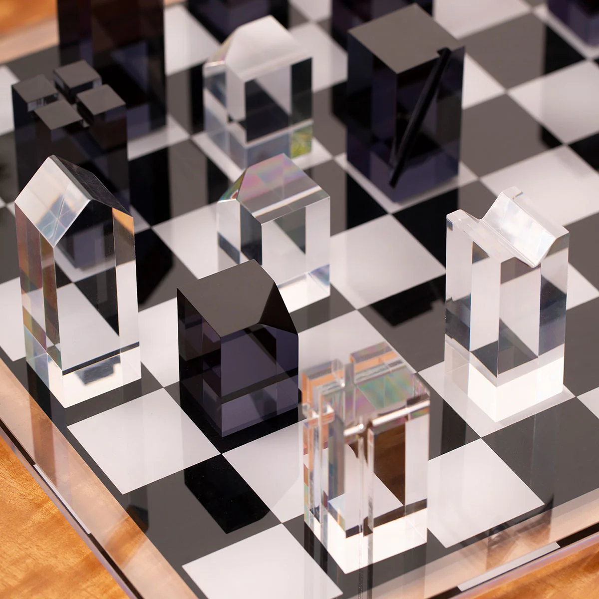 Modern Lucite Chess Set - Image 4