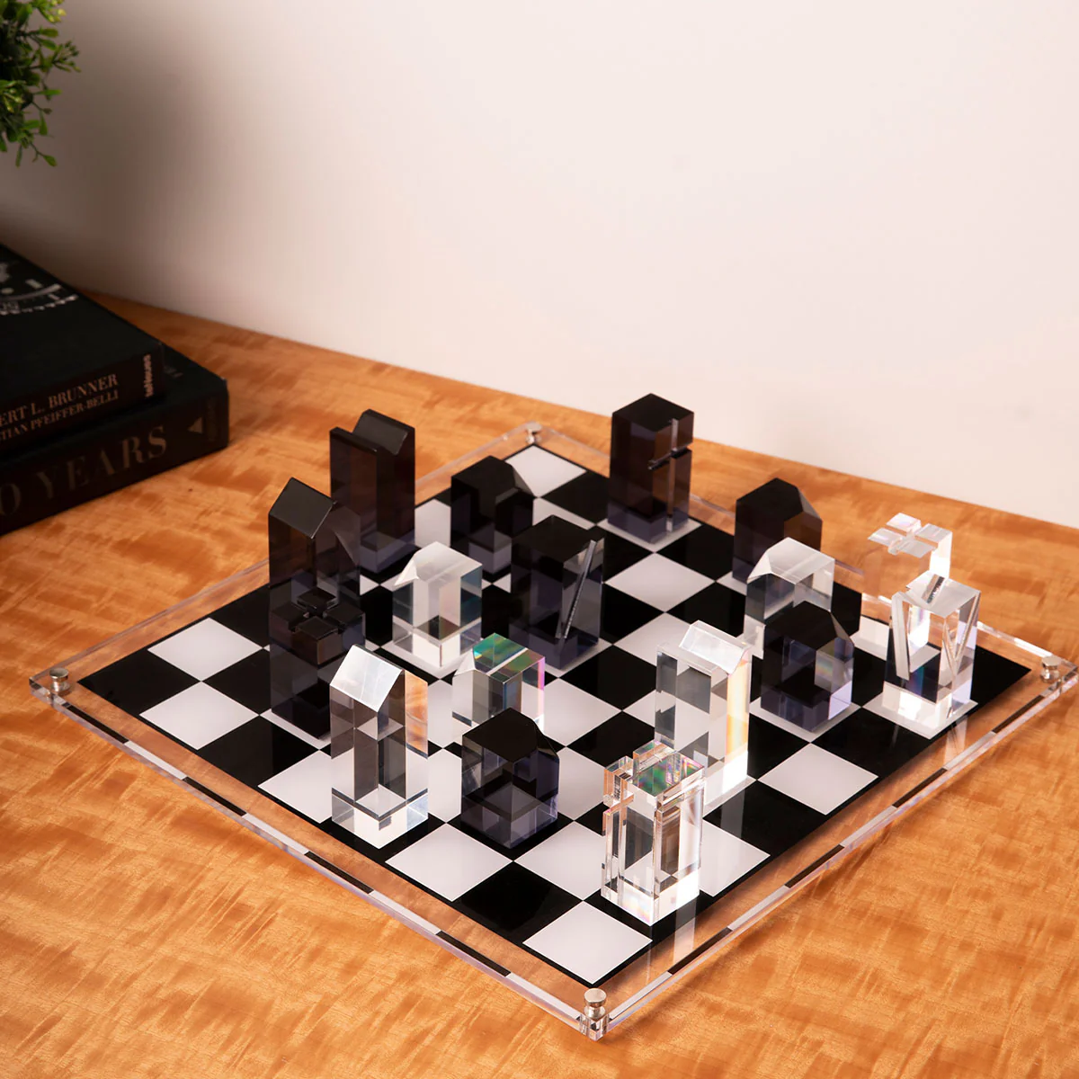 Modern Lucite Chess Set - Image 5