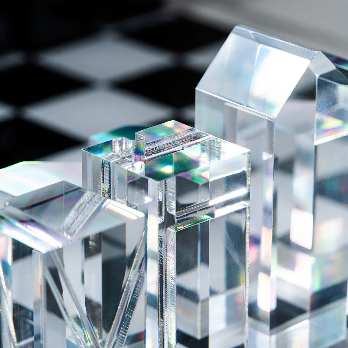 Modern Lucite Chess Set - Image 9